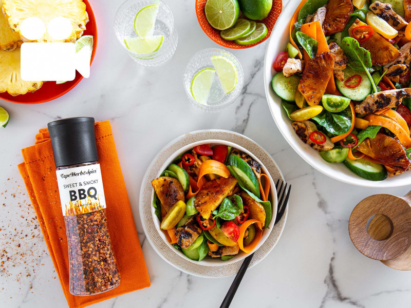 CARAMELISED PINEAPPLE & SMOKY CHICKEN SALAD